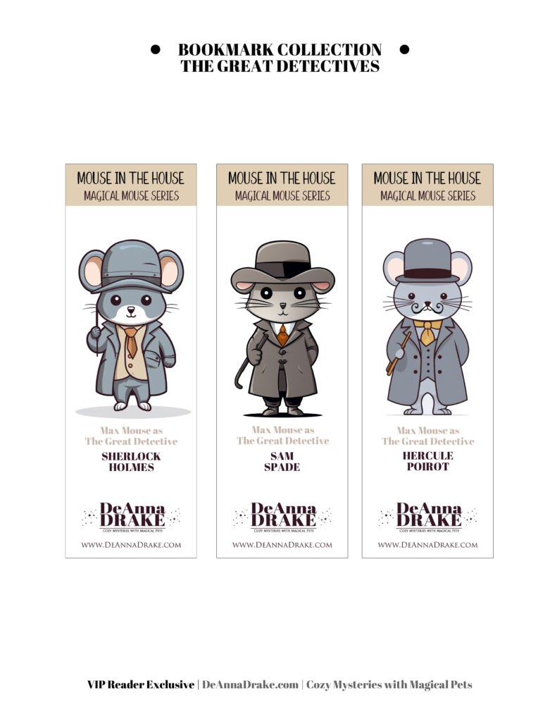 Mouse detectives printable bookmark page