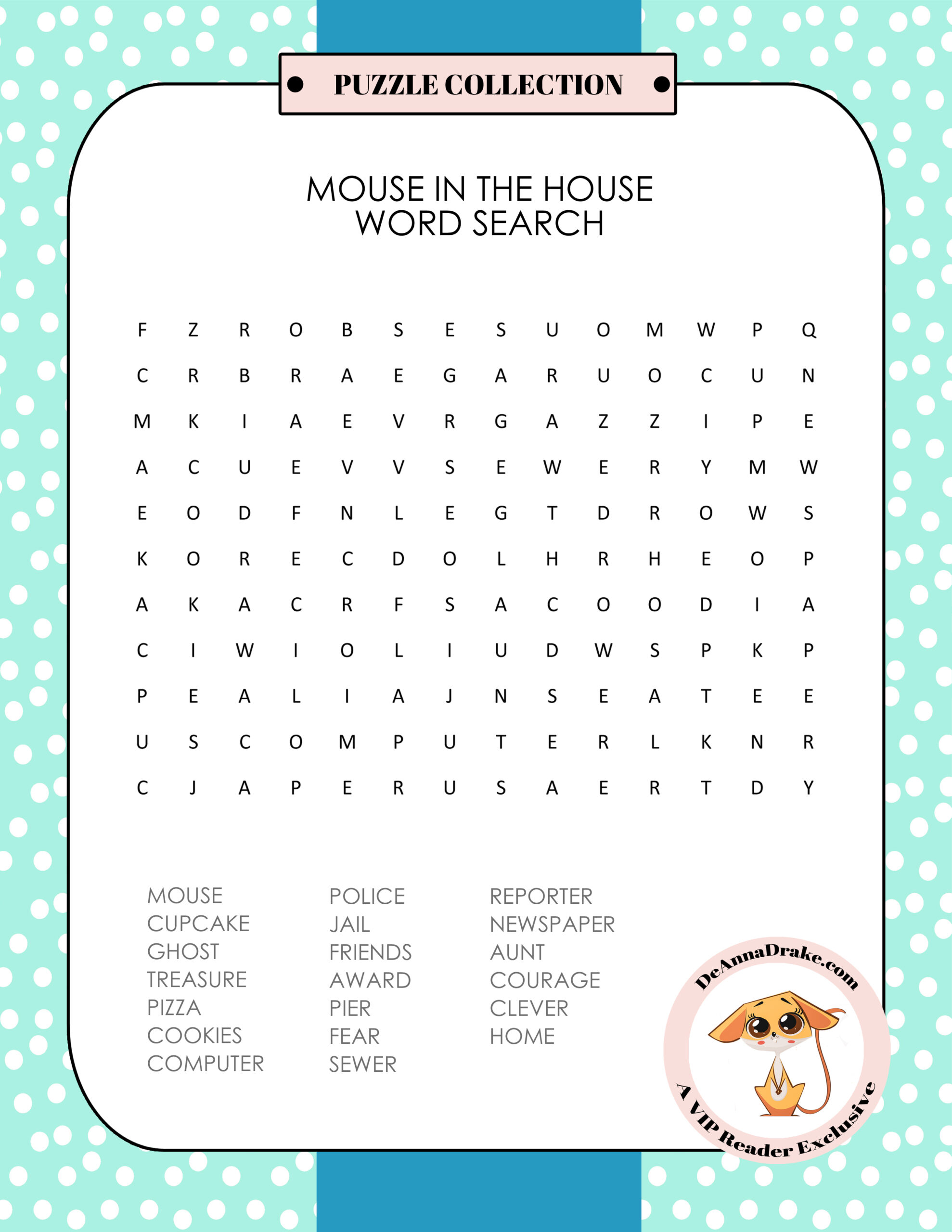 Mouse in the House Word Search