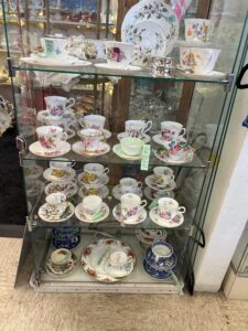 Photo of a large display of teacup sets