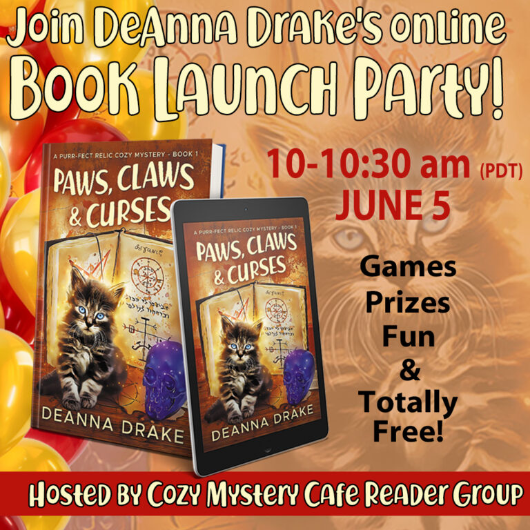 BOOK LAUNCH ONLINE PARTY: Paws, Claws, and Curses