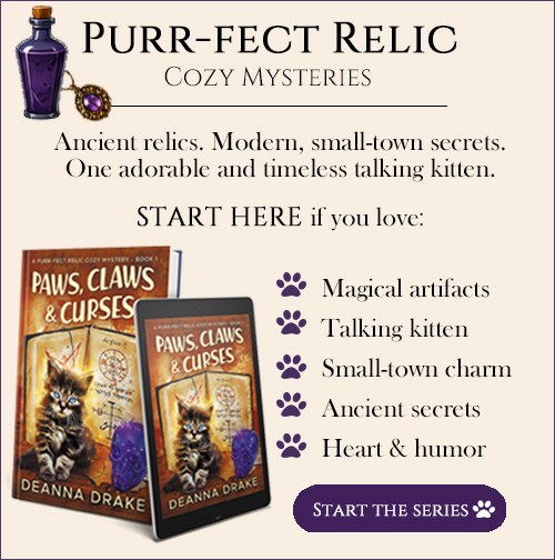 Love antique shops, cursed relics, and classic cozy sleuthing? Start with Paws, Claws, and Curses.